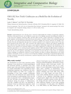 Old Cell, New Trick? Cnidocytes as a Model for the Evolution of
