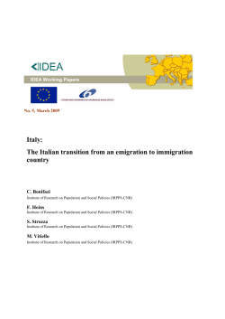 Italy: The Italian transition from an emigration to immigration country
