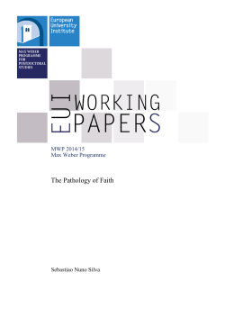 The Pathology of Faith - Cadmus, EUI Research Repository