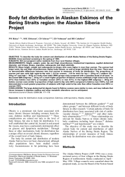 Body fat distribution in Alaskan Eskimos of the Bering