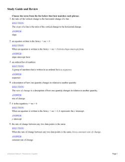 Study Guide and Review