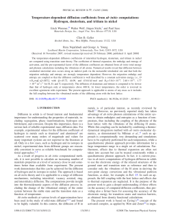 Temperature-dependent diffusion coefficients