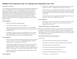 Multiple Choice Stems Packet