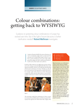Colour combinations: getting back to WYSIWYG