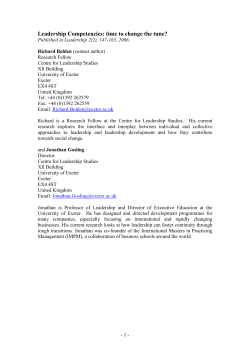 Leadership Competencies