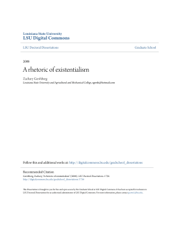 A rhetoric of existentialism - LSU Digital Commons