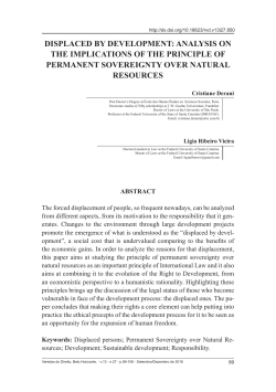 displaced by development: analysis on the implications of the