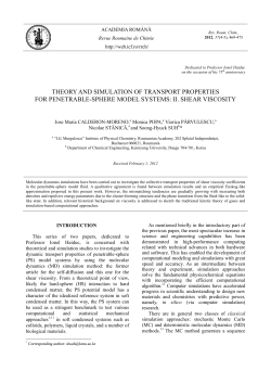 theory and simulation of transport properties for penetrable