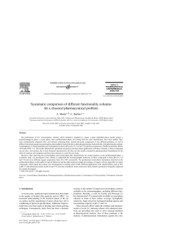 Systematic comparison of different functionality