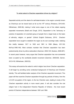 To what extent is Chechen separatism driven by religion? Separatist