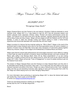 Allegro Classical Music and Arts Festival