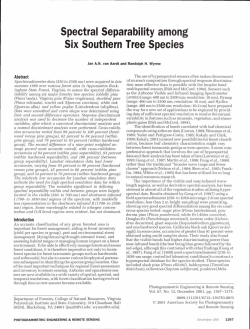 Spectral Separability among Six Southern Tree Species