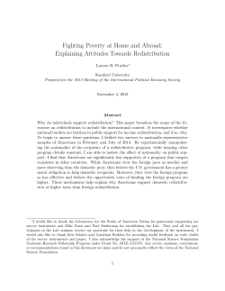 Fighting Poverty at Home and Abroad: Explaining Attitudes Towards