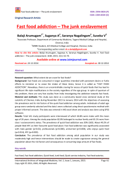 Fast food addiction – The junk enslave