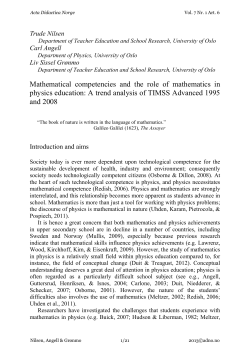 Mathematical competencies and the role of mathematics in physics