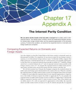 The Interest Parity Condition