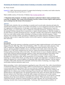 Maximizing the Potential of Computer