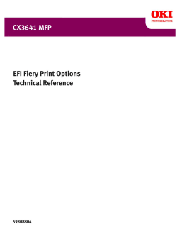 EFI Fiery Print Options