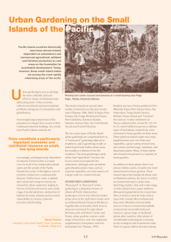 Urban Gardening on the Small Islands of the Pacific