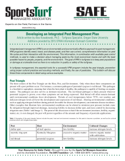 Developing an Integrated Pest Management Plan