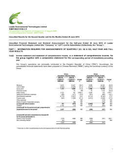 the group together with a comparative statement for the