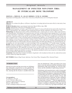 management of infected non-union tibia by intercalary bone transport