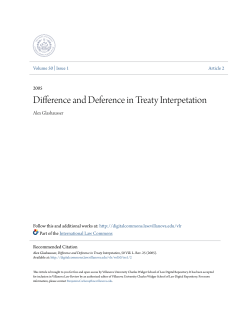 Difference and Deference in Treaty Interpetation