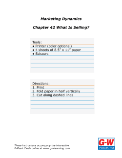 Marketing Dynamics Chapter 42 What Is Selling?