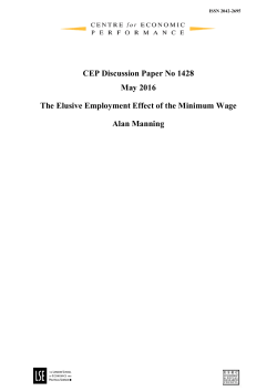 The Elusive Employment Effect of the Minimum Wage