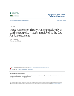 Image Restoration Theory: An Empirical Study of Corporate Apology