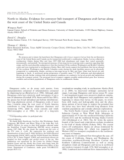 Evidence for conveyor belt transport of Dungeness crab l