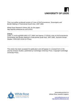 Lines of (In)Convenience: Sovereignty and Border