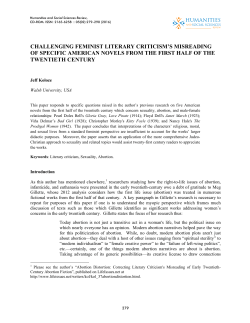challenging feminist literary criticism`s misreading of specific