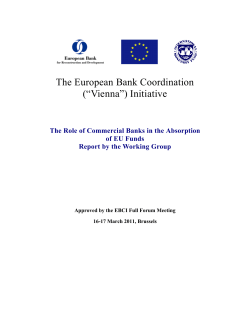 The Role of Commercial Banks in the Absorption of EU Funds