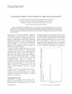 Conversion of anilines to their oligomers by copper