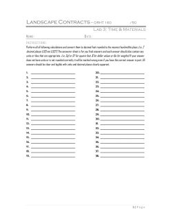 Landscape Contracts