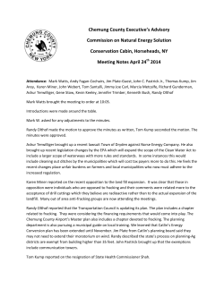 Advisory Commission Meeting Minutes April 2014