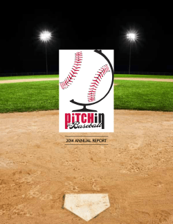 2014 annual report - Pitch In For Baseball