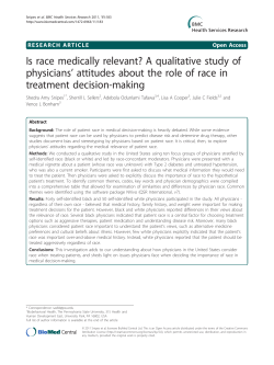 Is race medically relevant? A qualitative study of physicians
