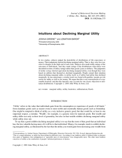 Intuitions about Declining Marginal Utility