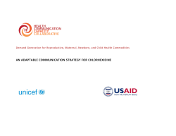 an adaptable communication strategy for chlorhexidine