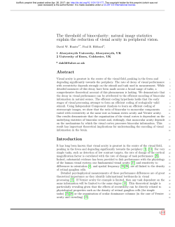 The threshold of binocularity: natural image statistics explain the