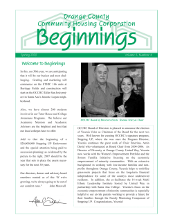 Beginnings - Orange County Community Housing Corporation