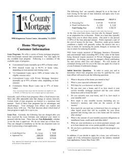 Home Mortgage Customer Information