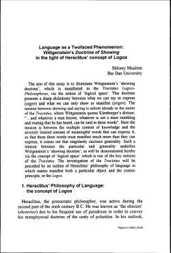 Language as a Twofaced Phenomenon: Wittgenstein`s Doctrine of