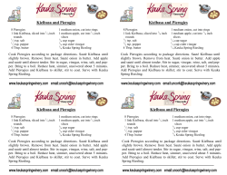 Kielbasa and Pierogies - Keuka Spring Vineyards