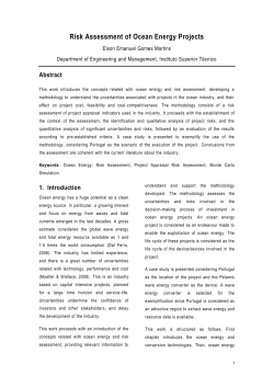 Risk Assessment of Ocean Energy Projects