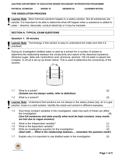 Page 1 of 5 THE DISSOLUTION PROCESS Learner Note: Most