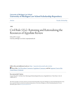 Civil Rule 52(a) - University of Michigan Law School Scholarship