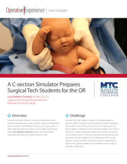 A C-section Simulator Prepares Surgical Tech Students for the OR